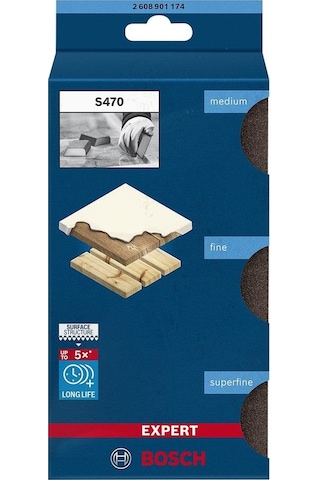 Bosch Expert S470 Sünger Zımpara 3'lü Set 69 x 97 x 26 MM - 2608901174