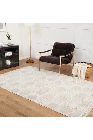 Kaşmir Halı 7/24 Luna Path 160x230 CM Salon Mutfak Halısı Yolluk Kilim