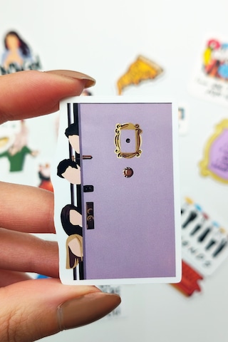 Friends Sticker Paketi 20 Parça Kaliteli Su Geçirmez Etiket Seti Çok Renkli