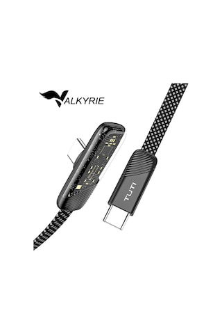 Valkyrie Tuti Süper Hızlı 60w Pd Type-c Şarj Ve Data Kablosu - Dayanıklı Örgülü Tasarım Vertical Yatay Kablo 130cm