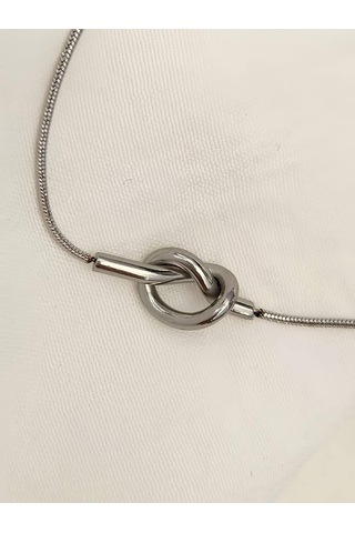 Düğüm Model Silver Renk Bileklik Gold