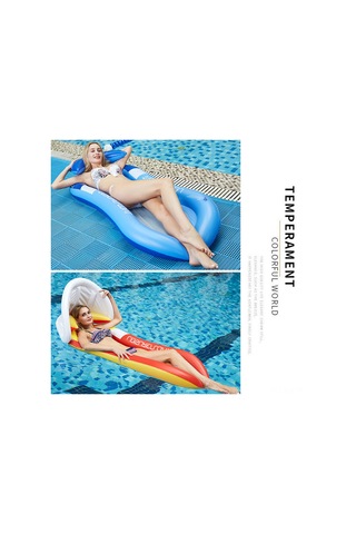 Xindoker Pvc Nylon Ağıklı Havalandırılabilir Su Yatağı - Güneşlikli, Konforlu, Sızdırmaz, Yüksek Dayanıklı, Havuz Ve Plajlar İçin Kırmızı