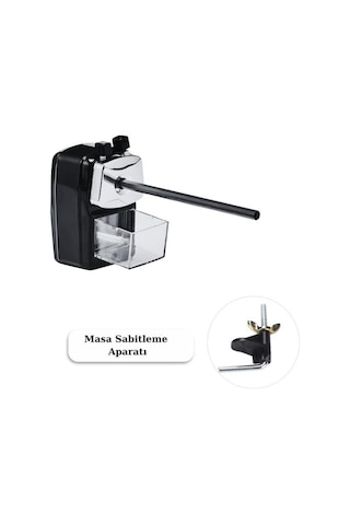 Mas 6732 Masa Tipi Büyük Kollu Kalemtraş - Siyah