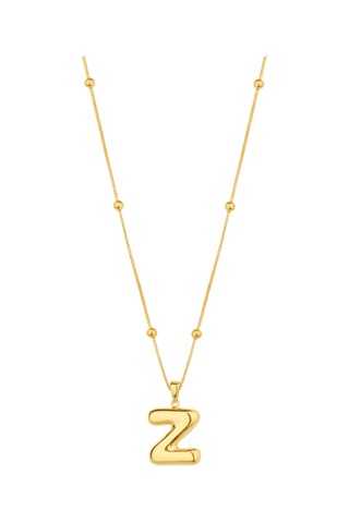 Taşsız Gümüş Tombul Harf - Z Harfi Harfi Rose Gold