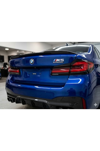 Bmw M5 Competition Bagaj Yazısı Gümüş Renk - Bmw M5 Competition Trunk Lettering Silver Color M5-gümüş