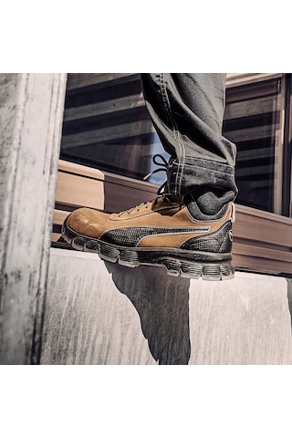 Puma Safety Condor Mid Çelik Burunlu Nubuk Deri İş Ayakkabısı S3 Src Esd Kahverengi