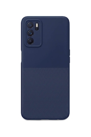 Oppo A16 4g Uyumlu Kamera Korumalı Silikon Telefon Kılıfı Darbe Emici İçi Kadife Tırtıklı Kaymaz Yüzeyli Yumuşak Kılıf-54271 Lacivert