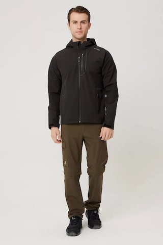 Erkek Softshell Mont Su Gecirmez Campanula Rüzgar Geçirmez Nefes Alabilir Outdoor Günlük Kullanıma Siyah