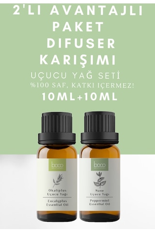 Boco Born In Cosmetics Nane + Okaliptus %100 Saf Uçucu Yağı 2 x 10 ML