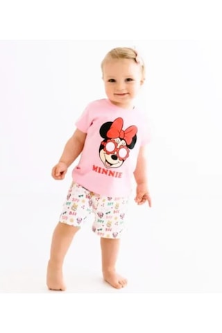 Minnie Mouse Pembe Kız Bebek Alt Üst Takım Mn17335 Pembe