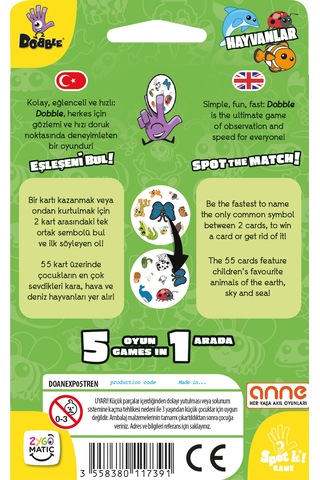 Dobble Hayvanlar Eco Animals Eco
