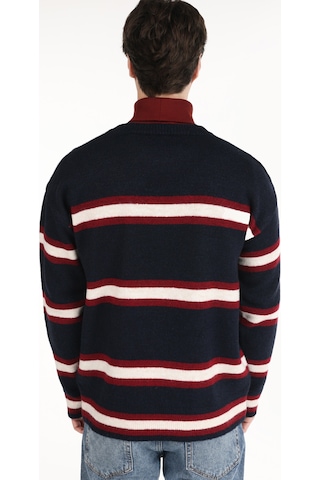 Colin's Colins Regular Fit Bisiklet Yaka Kolej Baskılı Lacivert Erkek Kazak Cl1064577 Lacivert