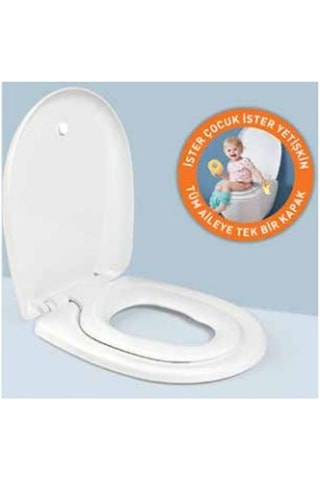 Nkp Twin Çocuk Adaptörlü Yavaş Kapanır Klozet Kapağı 0350