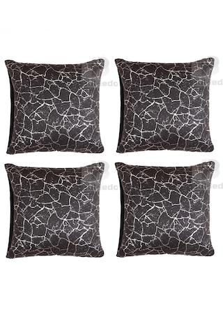 Soho Kumaş Altın Varak Desenli Dekoratif 4'lü Kırlent Yastık Kılıfı Seti 42 x 42 CM