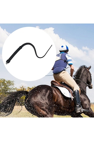 Homyl Binicilik Kırbacı Dış Mekan 27,56 Inç At Binicileri Spor Siyah