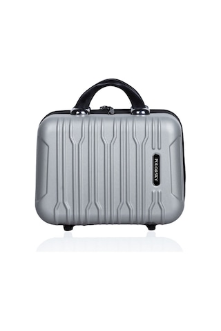 Polo&sky Mars Model Gri Renk Abs Makyaj Çantası El Valizi