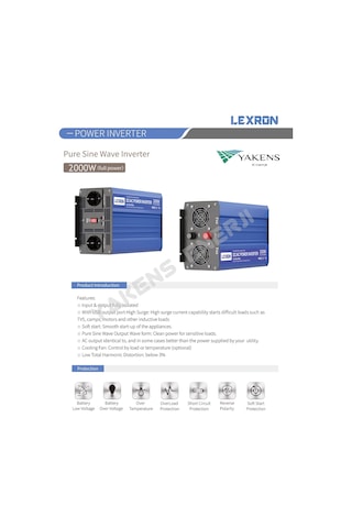 Lexron 2000 W 12v  Tam Sinüs İnverter