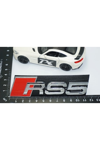 Dk Tuning Rs5 Gümüş Kırmızı 3d Ön Panjur Logo Audi İle Uyumlu