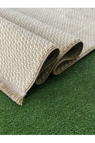 Woolen Tual Anti Alerjik Bukle Halı 8401 Bej Renkli