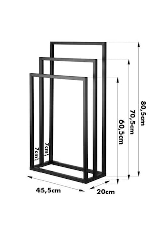 Güvendekoratif Metal Havluluk Siyah