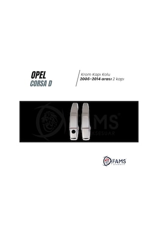 Opel Corsa D Krom Kapı Kolu 2 Kapı 2007-2014 Arası P. Çelik