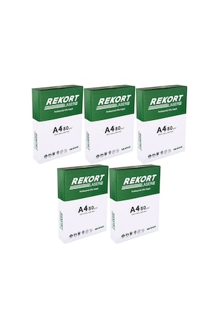 Mopak Rekort A4 80gr/m2 Fotokopi Kağıdı 2500 Adet 5pk 500