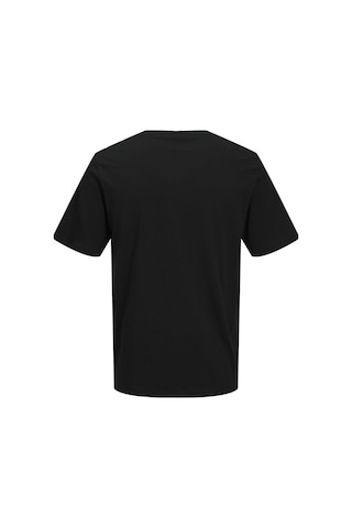Jack & Jones Jorcatskılls Front Baskılı Erkek Tişört Bisiklet Yaka Kısa Kollu Siyah