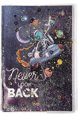 Simli Ve Sulu Kapaklı Desenli A5 Defter Karma