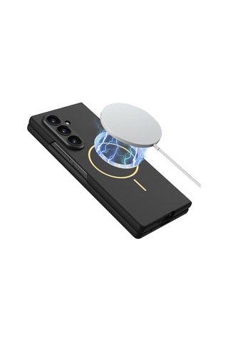 Galaxy Uyumlu Z Fold 7 Kılıf Wireless Şarj Özellikli Kıpta M-safe Ultra İnce Kapak Lacivert