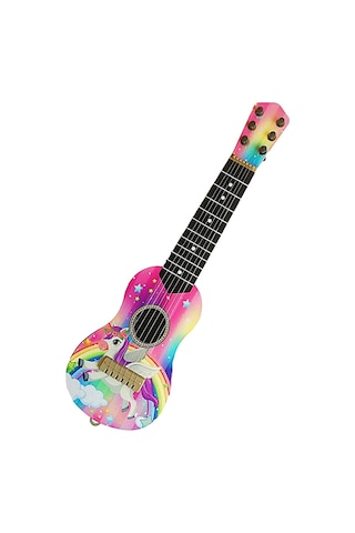 6 Telli Oyuncak Çocuk Gitarı İspanyol Gitar Pembe 6898