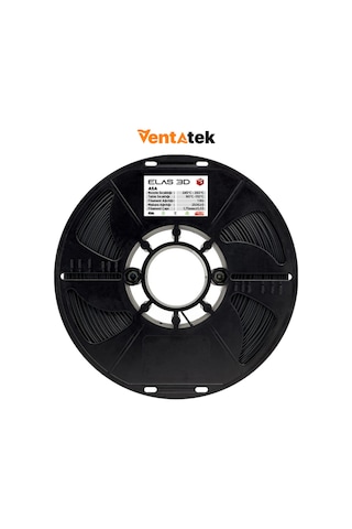 Elas 3d Siyah Asa Filament - 1.75mm - 1 Kg Siyah