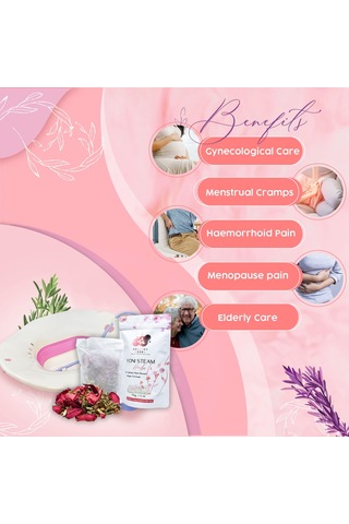 Yoni Buharlı Otlar 2'si 1 Arada Paket El Pompalı Katlanır Buhar Koltuğu, Vajinal Buhar İçin Bitkisel Karışım, Konforlu Kadın Bakımı, Doğum Sonrası Bakım Ve Eksiksiz Vajinal Sağlık