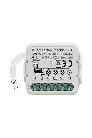 Besthome1 Zigbee Akıllı Anahtar Modülü: 4 Yollu Uzaktan, Alexa & Google Home Dostu, Akıllı Ev Sistemi İçin Mükemmel 1-gang