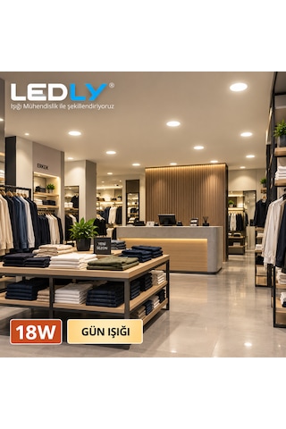 18 W Spot Aydınlatma Sıva Altı Gün Işığı