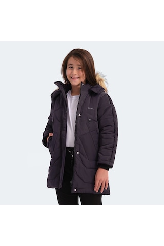 Slazenger CAMRON Çocuk Kapüşonlu Mor Mont & Kaban