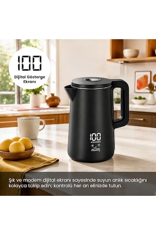 Any Morning Sın2633 Dijital Göstergeli 1.8 Lt Çelik Su Isıtıcı