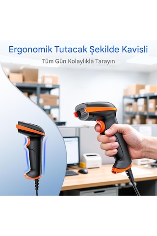 Tera 1d 2d Qr Barkod Okuyucu Darbeye Dayanıklı Su Geçirmez D5100y
