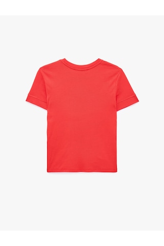 Koton Slim Fit Kısa Kollu Bisiklet Yaka Basic Tişört Kırmızı 6sak50400ek