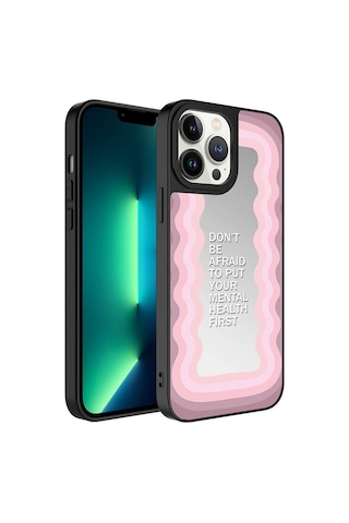 Apple Uyumlu iPhone 13 Pro Kılıf Aynalı Desenli Kamera Korumalı Parlak Zore Mirror Kapak