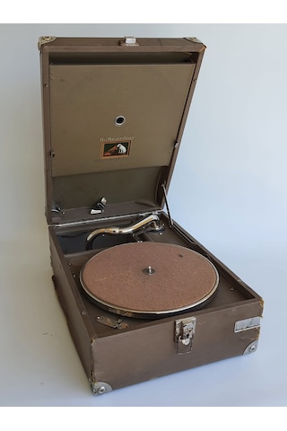 His Master'S Voice Antika Çanta Gramofon 074 Kurma Kolu Eksik