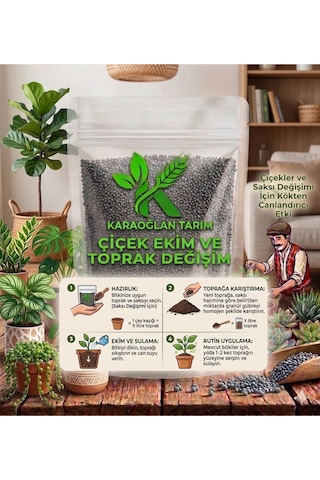 Çiçek Toprağı Saksı Değişim Ve Salon Bitkileri İçin Özel Formül Dengeli Npk Gübresi 1 Kg 1 Adet