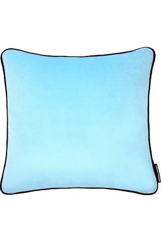 Biyeli Kırlent Yastık Kılıfı Mavi Rengi 45x45