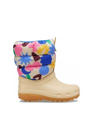 Crocs Classic Neopuff Geo Shapes Boot K Çocuk Çizmesi - Bej / Multi Bej