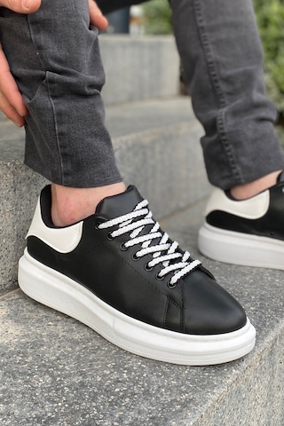 Luis A Costa Lc107 Siyah Arka Beyaz Bt Bağcıklı Erkek Ayakkabı Renkli