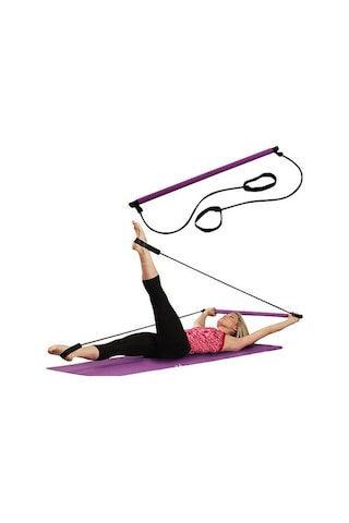 Suntek 1 Takım Yoga Çekme Halatı Ayak Kayışı Pilatus Mor
