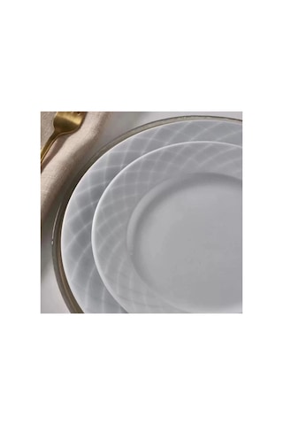 Güral Porselen Alfa Düz Beyaz Tabak 20 Cm 6'lı