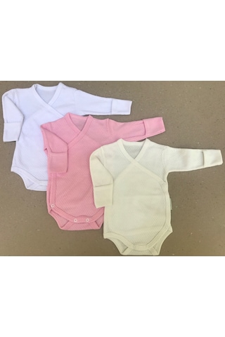 Özdemirlitekstil Bebelino Çıtçıtlı Badi Kruvaze (3 Lü Paket) (456569330) Çok Renkli