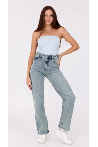 Eseclass Denim Jean Boru Paça Buz Mavi