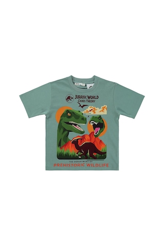 Jurassıc World Jurassic World 2-9 Yaş Erkek Tişört - Yeşil Çağla Yeşili