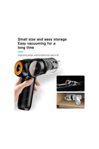 Novahub 120w Kablosuz Süpürgesi - Ev Ve Araç İçin Taşınabilir Şarjlı Süpürge - Siyah/beyaz